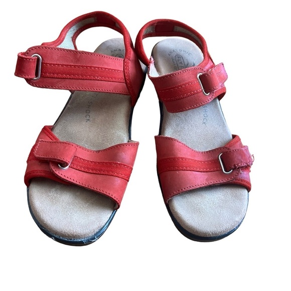 Fly Flot Women's Comfort Sandals Open Toe Ankle Strap Italy Red Size 39 US‎ 7.5 - Picture 1 of 9